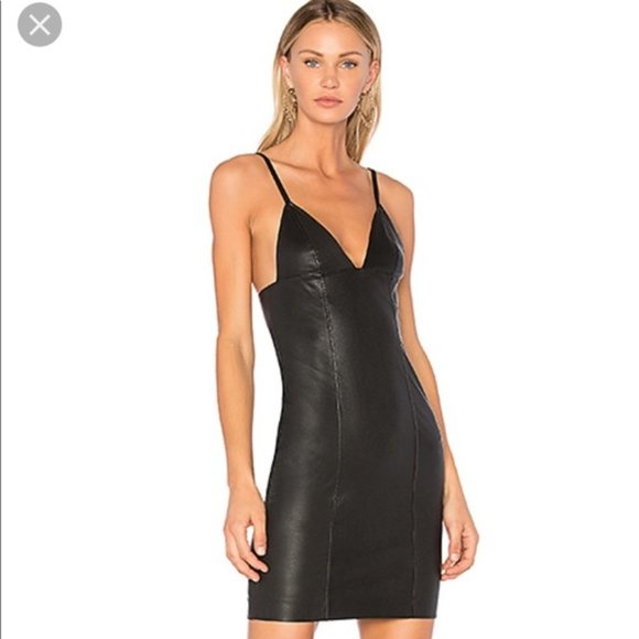 Alexander Wang Leather triangle top mini dress - Picture 2 of 13